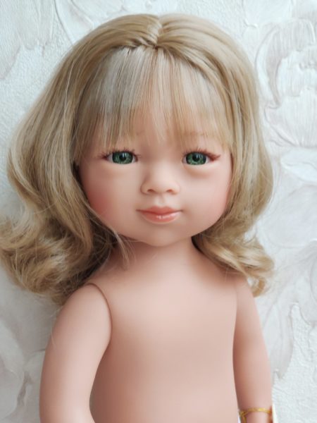 Селия блондинка с зелеными глазами, 34 см