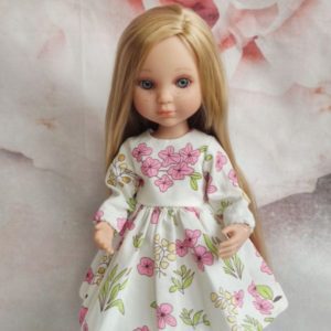кукла Berjuan Ева, платье с цветами, яркий наряд, прекрасная улыбка, роскошный дизайн