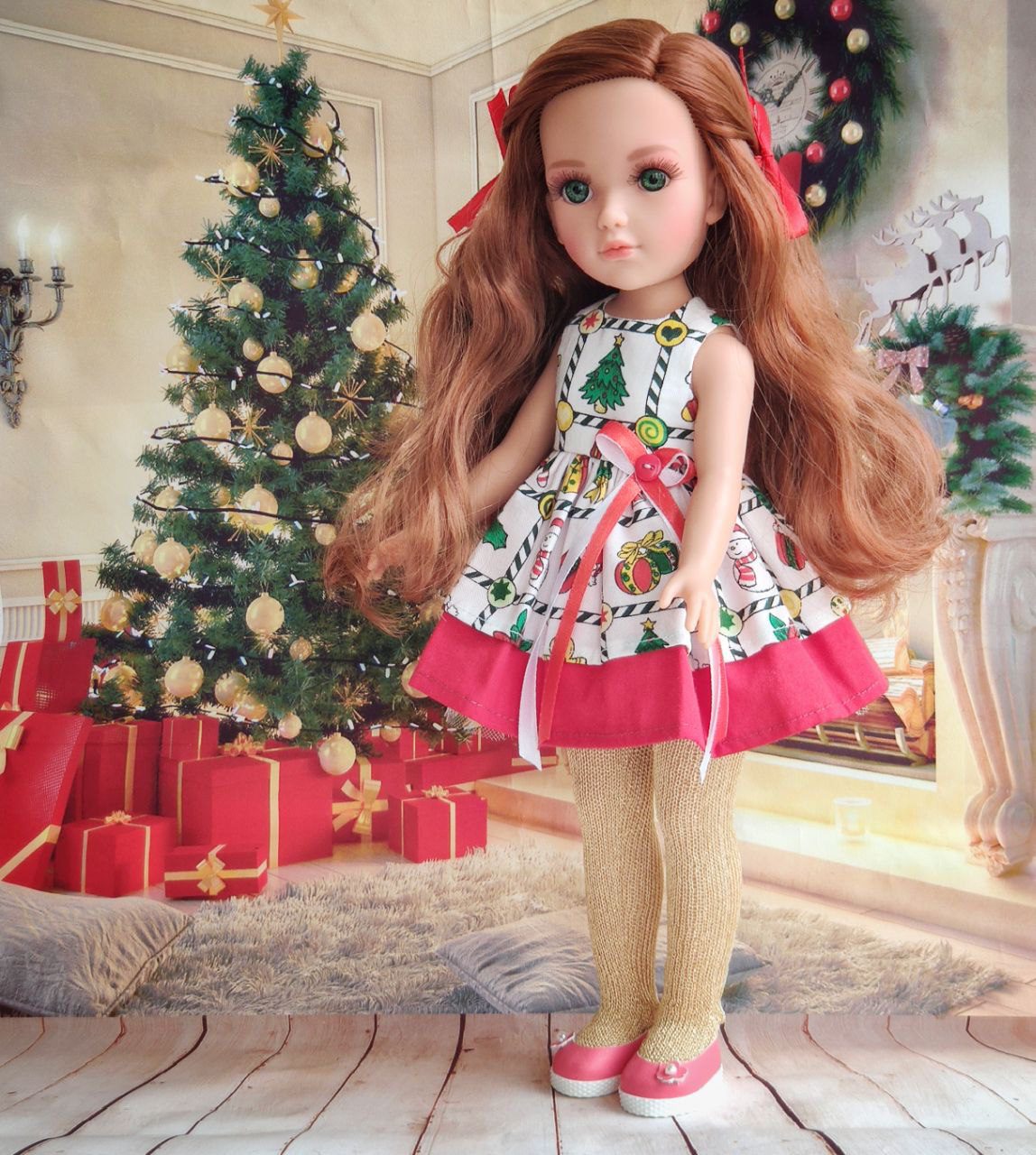 Vidal Rojas, кукла Джуно в новогоднем наряде, рост 35 см
