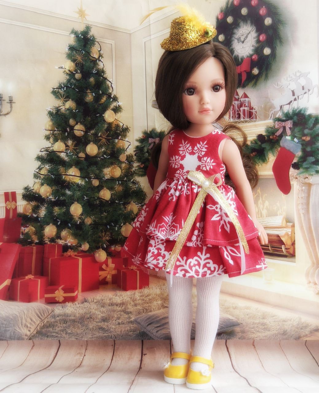 Vidal Rojas, кукла Кейт в новогоднем наряде, рост 35 см