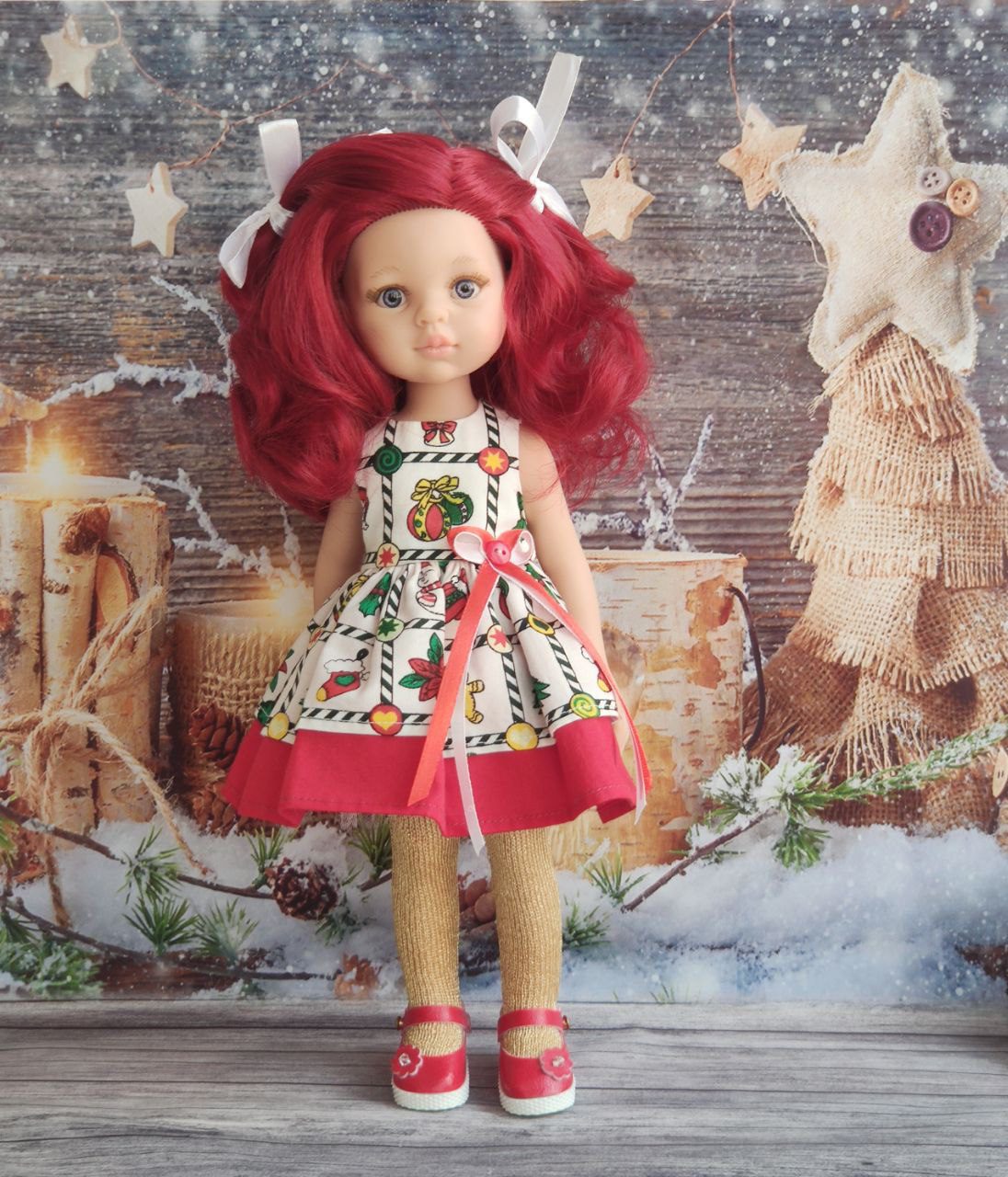Кукла Paola Reina Даша с красными волосами, 34 см
